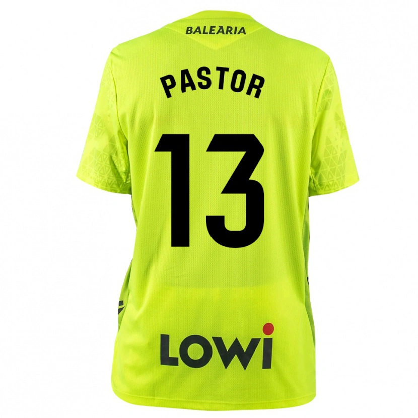 Danxen Uomo Alfonso Pastor #13 Maglia Gara Portiere Verde Fluorescente Nero 2025/26 Maglietta