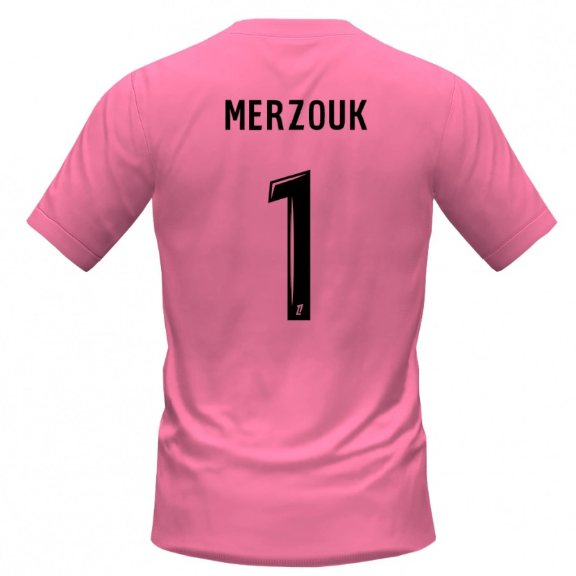 Danxen Uomo Samy Merzouk #1 Maglia Gara Portiere Rosa Nero 2025/26 Maglietta