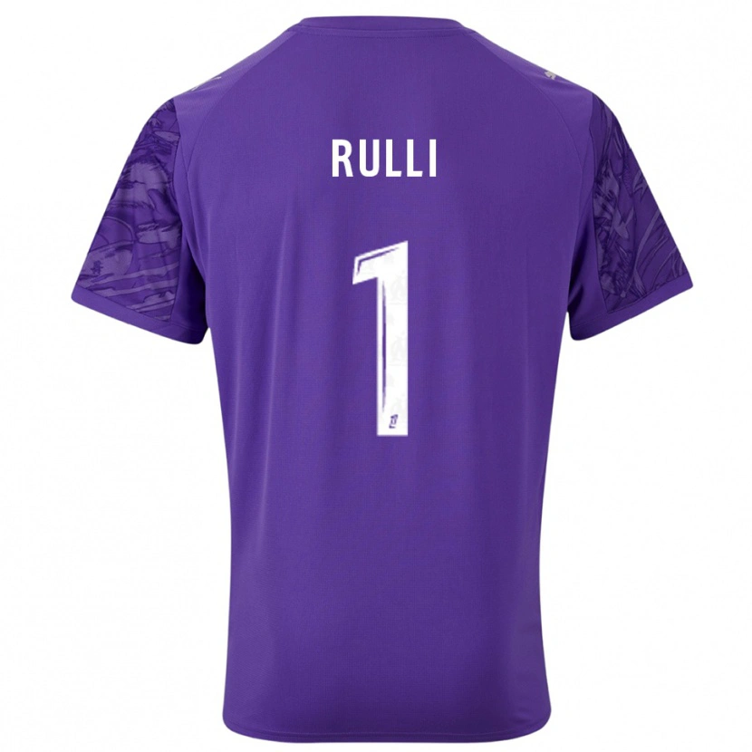 Danxen Uomo Gerónimo Rulli #1 Maglia Gara Portiere Viola Bianco 2025/26 Maglietta