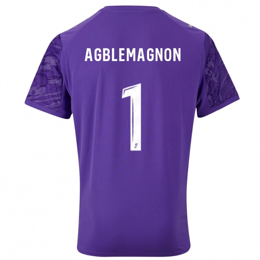 Danxen Uomo Jordan Agblemagnon #1 Maglia Gara Portiere Viola Bianco 2025/26 Maglietta