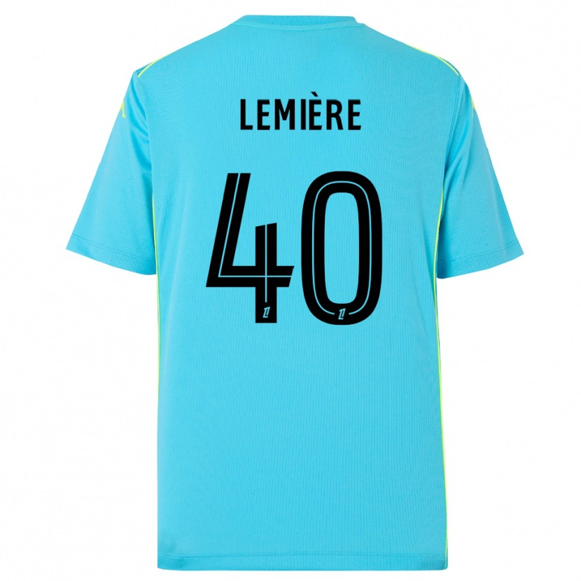 Danxen Uomo Pauline Lemière #40 Maglia Gara Portiere Azzurro Cielo Nero 2025/26 Maglietta