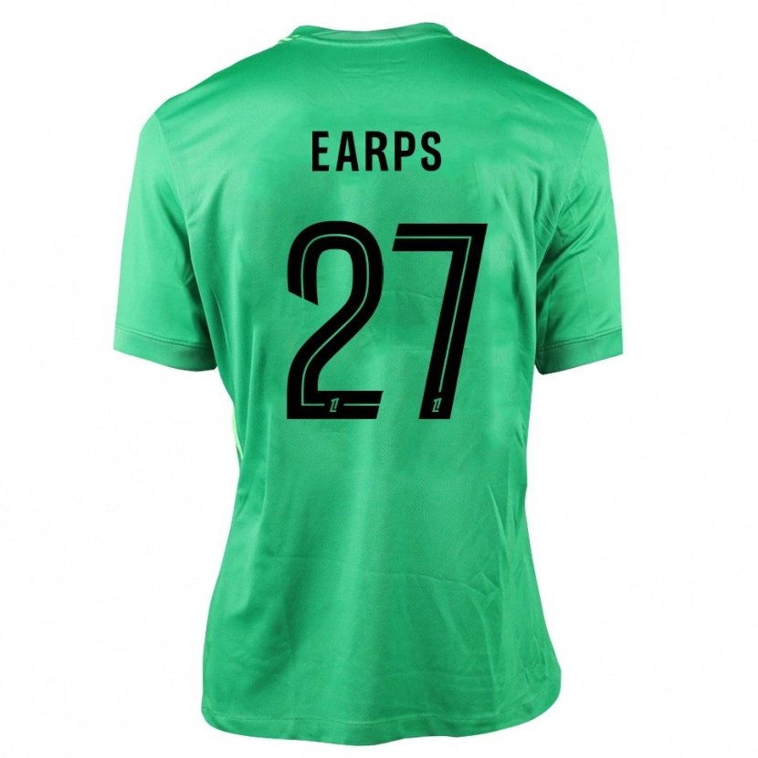Danxen Uomo Mary Earps #27 Maglia Gara Portiere Verde Nero 2025/26 Maglietta
