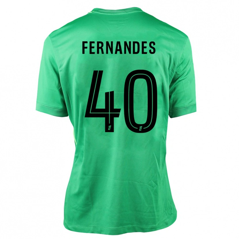 Danxen Uomo Alyssa Fernandes #40 Maglia Gara Portiere Verde Nero 2025/26 Maglietta