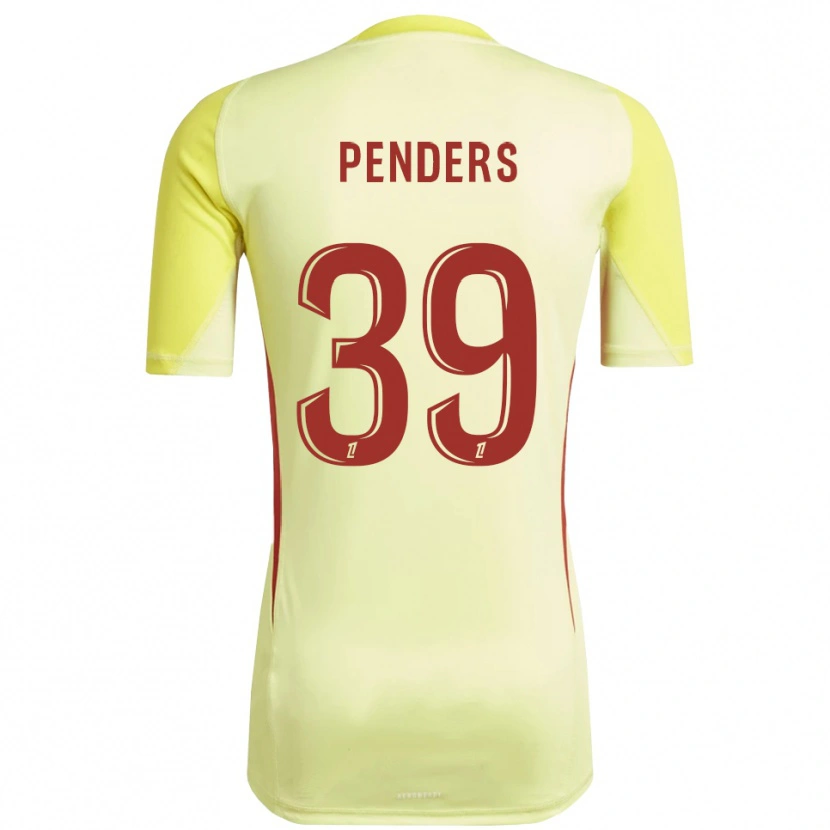 Danxen Uomo Mike Penders #39 Maglia Gara Portiere Giallo Chiaro Rosso 2025/26 Maglietta