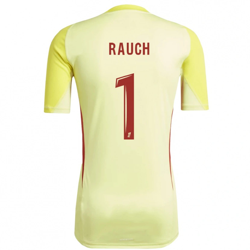Danxen Uomo Hugo Rauch #1 Maglia Gara Portiere Giallo Chiaro Rosso 2025/26 Maglietta