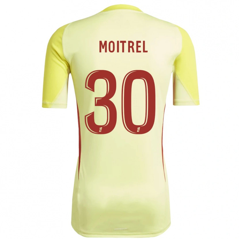 Danxen Uomo Pauline Moitrel #30 Maglia Gara Portiere Giallo Chiaro Rosso 2025/26 Maglietta