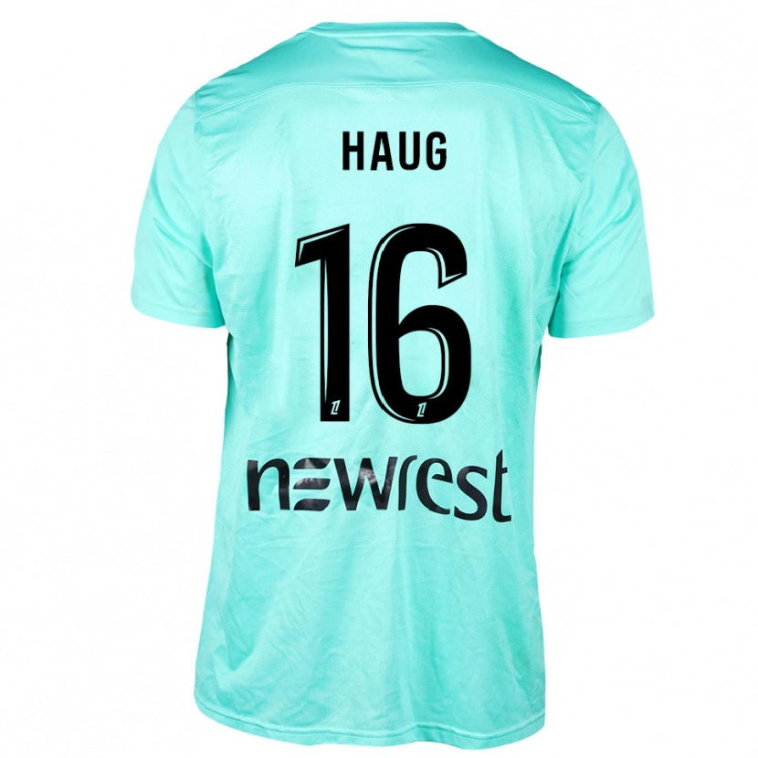 Danxen Uomo Kjetil Haug #16 Maglia Gara Portiere Aqua Nero 2025/26 Maglietta
