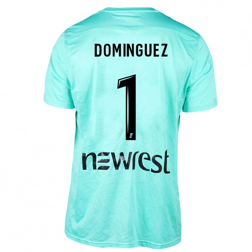 Danxen Uomo Álex Domínguez #1 Maglia Gara Portiere Aqua Nero 2025/26 Maglietta