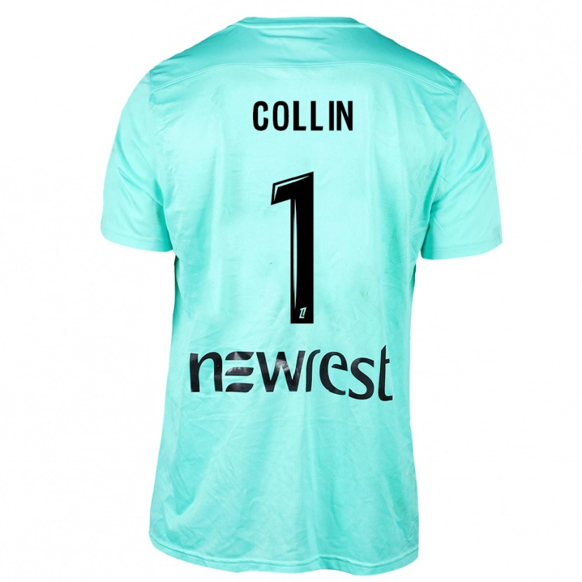 Danxen Uomo Théo Collin #1 Maglia Gara Portiere Aqua Nero 2025/26 Maglietta
