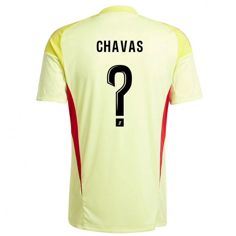 Danxen Uomo Mylène Chavas #0 Maglia Gara Portiere Giallo Chiaro Nero 2025/26 Maglietta