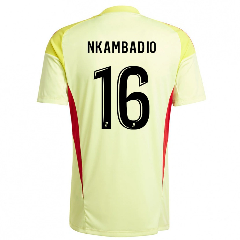 Danxen Uomo Obed Nkambadio #16 Maglia Gara Portiere Giallo Chiaro Nero 2025/26 Maglietta