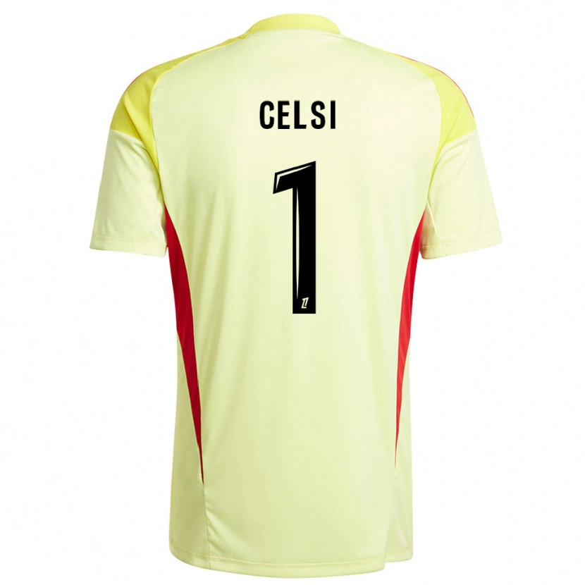 Danxen Uomo Rafael Celsi #1 Maglia Gara Portiere Giallo Chiaro Nero 2025/26 Maglietta