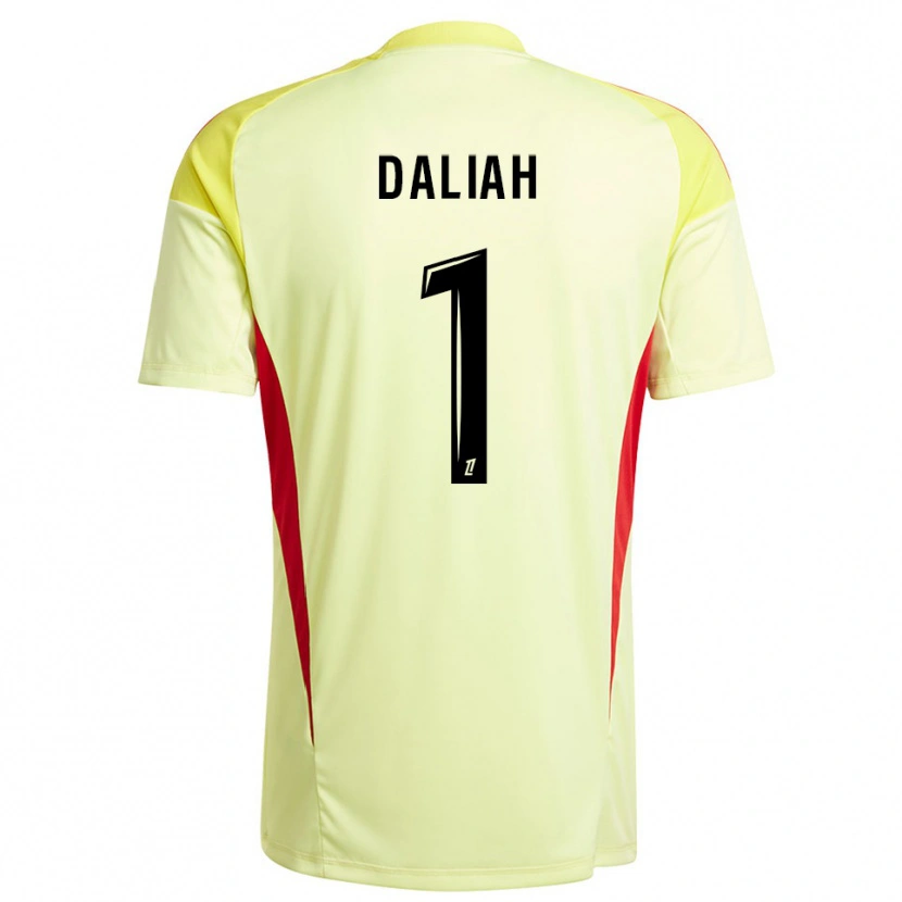 Danxen Uomo Leny Daliah #1 Maglia Gara Portiere Giallo Chiaro Nero 2025/26 Maglietta
