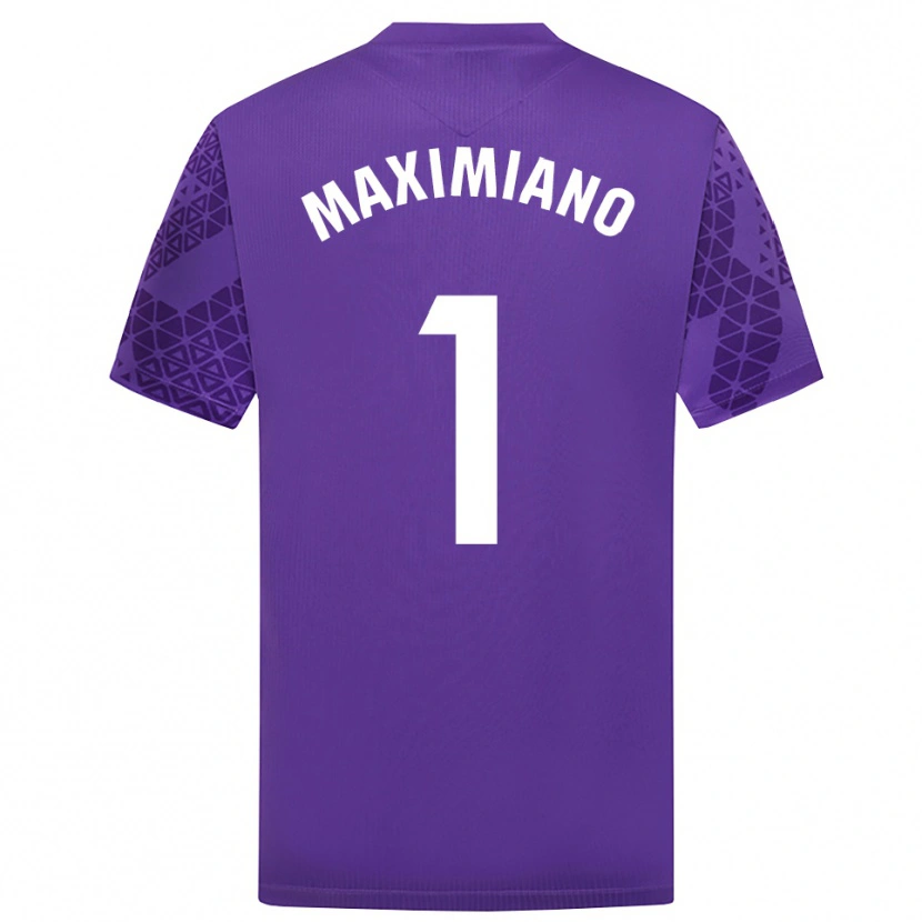 Danxen Uomo Luís Maximiano #1 Maglia Gara Portiere Viola Bianco 2025/26 Maglietta