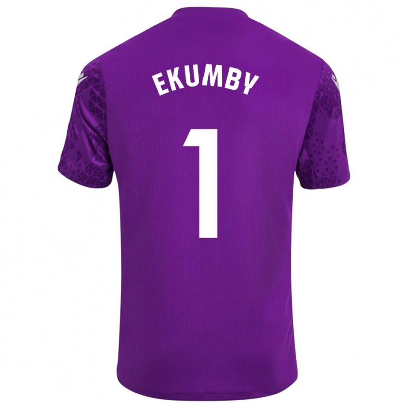 Danxen Uomo Ekumby #1 Maglia Gara Portiere Viola Scuro Bianco 2025/26 Maglietta