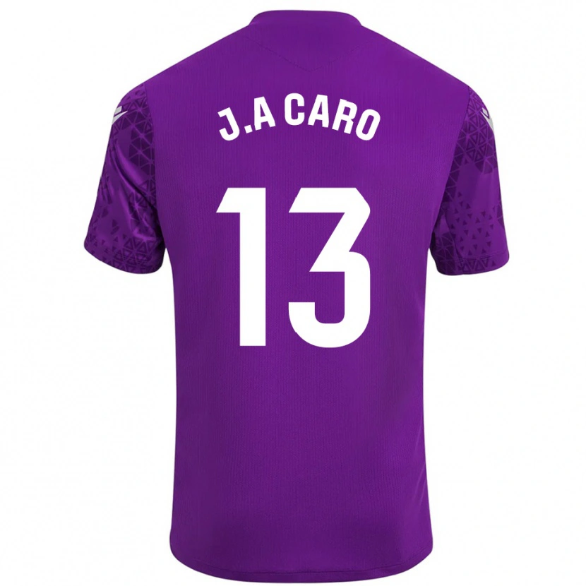 Danxen Uomo José Antonio Caro #13 Maglia Gara Portiere Viola Scuro Bianco 2025/26 Maglietta