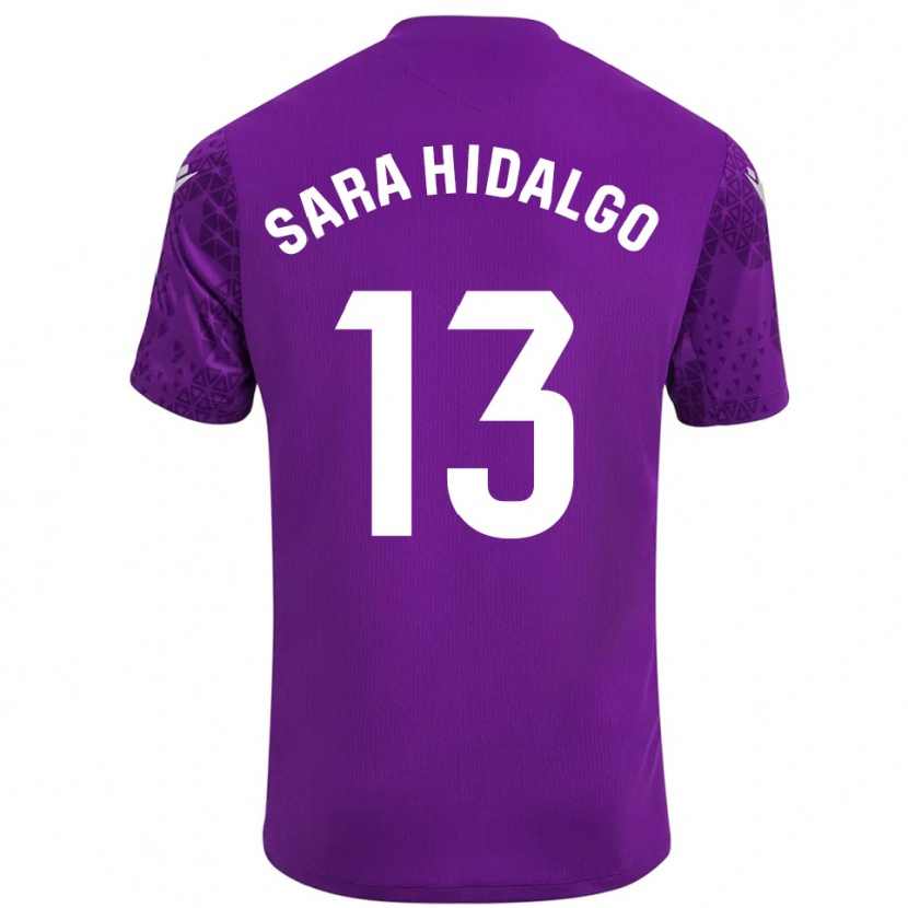 Danxen Uomo Sara Hidalgo Merino #13 Maglia Gara Portiere Viola Scuro Bianco 2025/26 Maglietta
