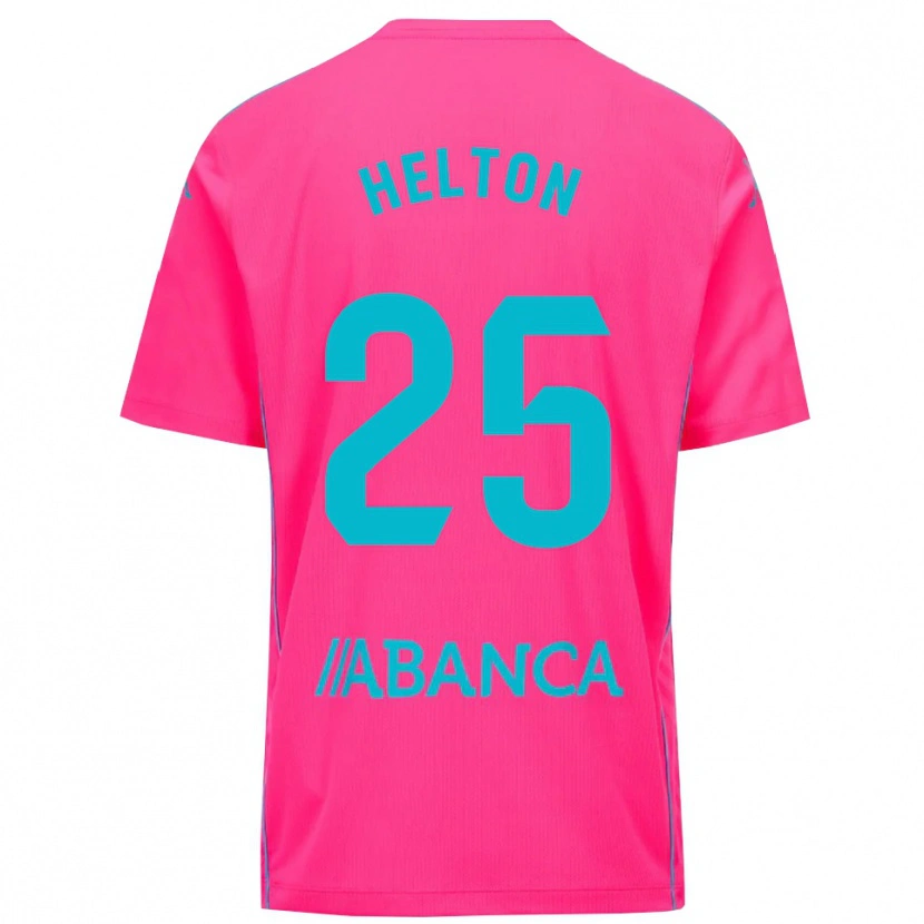 Danxen Uomo Helton Leite #25 Maglia Gara Portiere Rosa Profondo Nero 2025/26 Maglietta