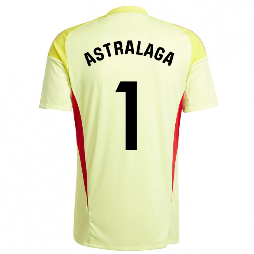 Danxen Uomo Ander Astralaga #1 Maglia Gara Portiere Giallo Chiaro Nero 2025/26 Maglietta
