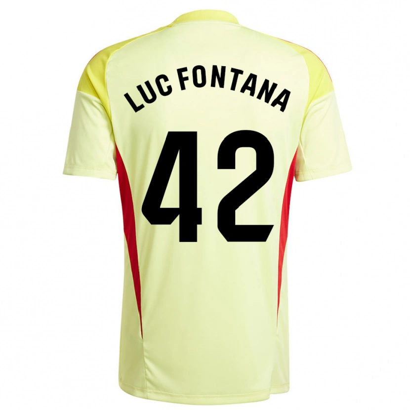 Danxen Uomo Jean Luc Fontana #42 Maglia Gara Portiere Giallo Chiaro Nero 2025/26 Maglietta