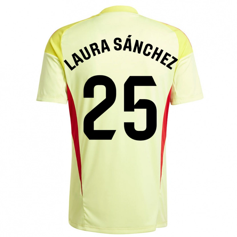 Danxen Uomo Laura Sánchez Comuñas #25 Maglia Gara Portiere Giallo Chiaro Nero 2025/26 Maglietta