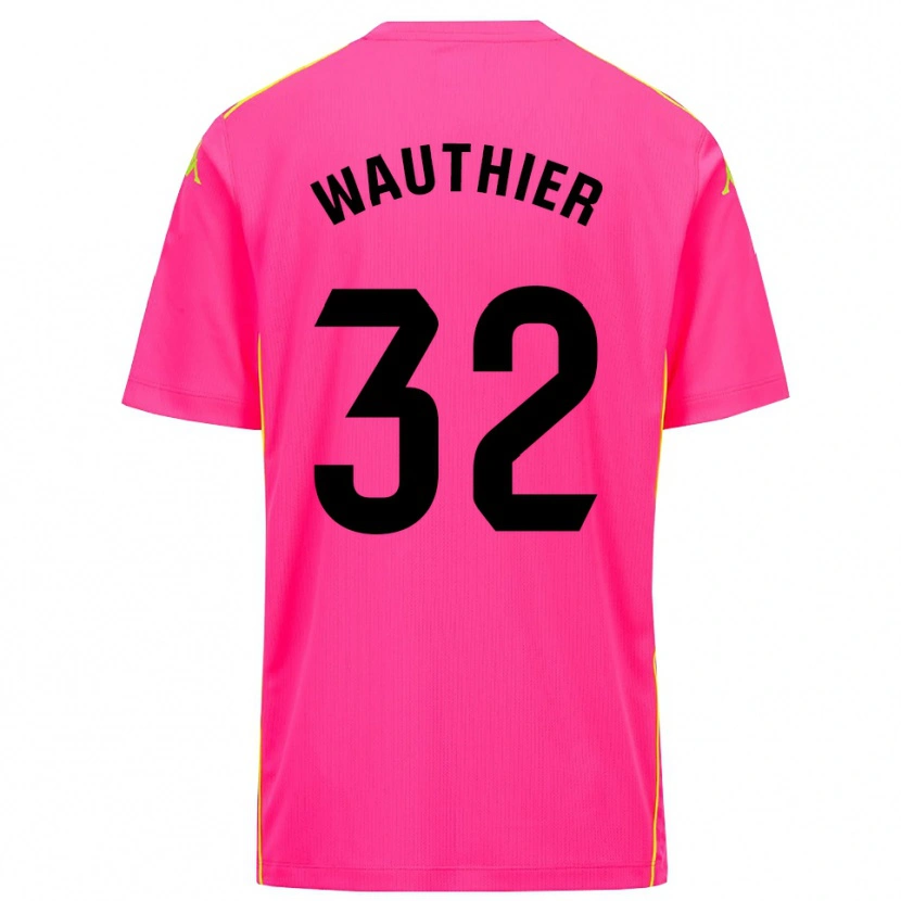 Danxen Uomo Hugo Wauthier #32 Maglia Gara Portiere Rosa Profondo Nero 2025/26 Maglietta
