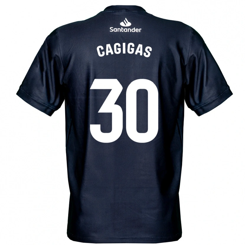 Danxen Uomo Iván Cagigas #30 Maglia Gara Portiere Blu Mezzanotte Bianco 2025/26 Maglietta