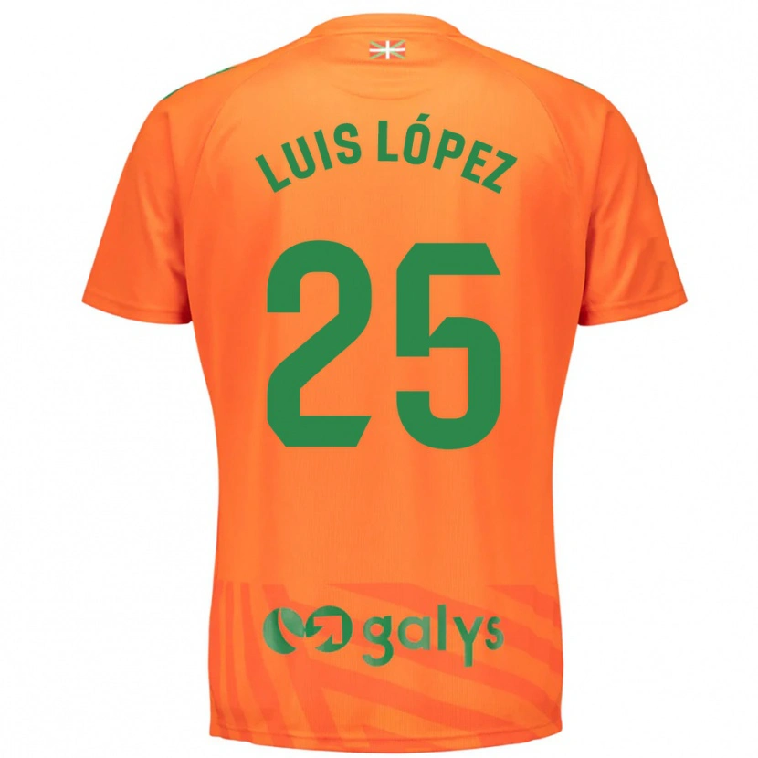 Danxen Uomo Luis López #25 Maglia Gara Portiere Arancione Verde 2025/26 Maglietta