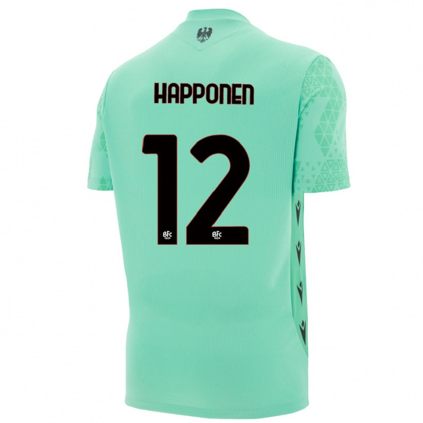 Danxen Uomo Ukko Happonen #12 Maglia Gara Portiere Blu Menta Nero 2025/26 Maglietta
