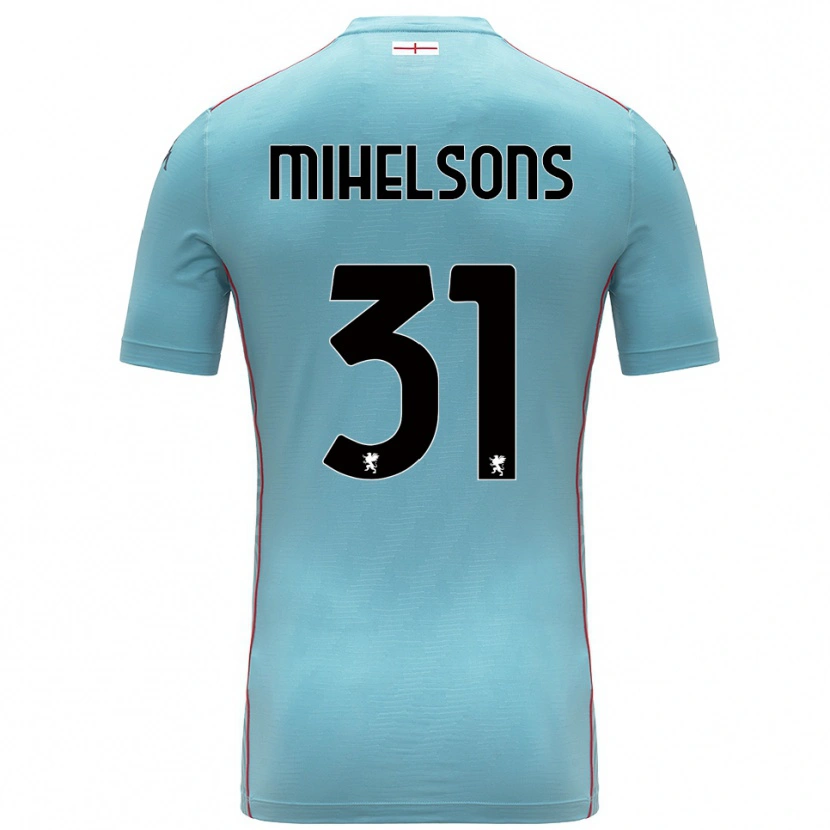 Danxen Uomo Rendijs Mihelsons #31 Maglia Gara Portiere Blu Grigio 2025/26 Maglietta
