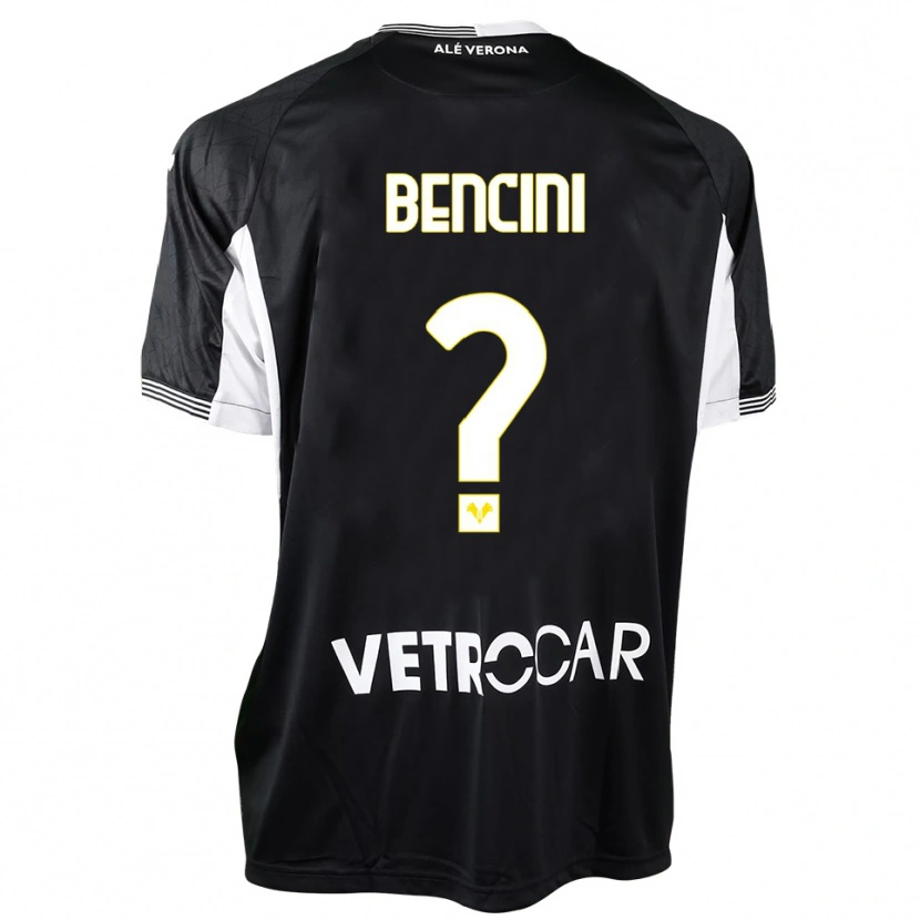 Danxen Uomo Mattia Bencini #0 Maglia Gara Portiere Nero Bianco 2025/26 Maglietta