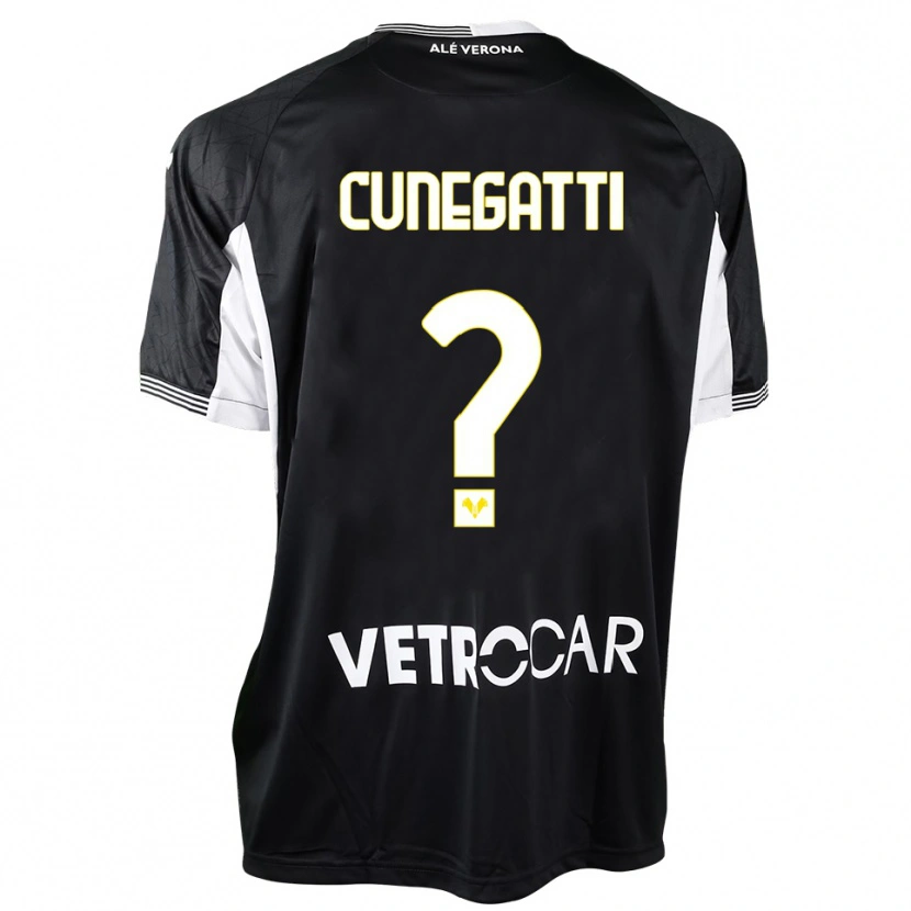 Danxen Uomo Andrea Cunegatti #0 Maglia Gara Portiere Nero Bianco 2025/26 Maglietta