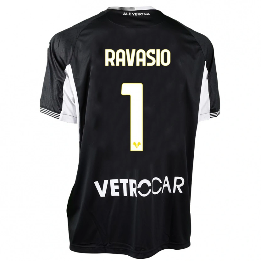 Danxen Uomo Manuel Ravasio #1 Maglia Gara Portiere Nero Bianco 2025/26 Maglietta