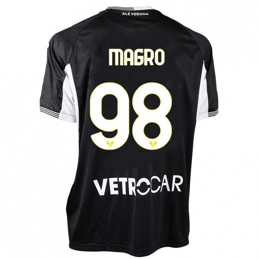 Danxen Uomo Federico Magro #98 Maglia Gara Portiere Nero Bianco 2025/26 Maglietta