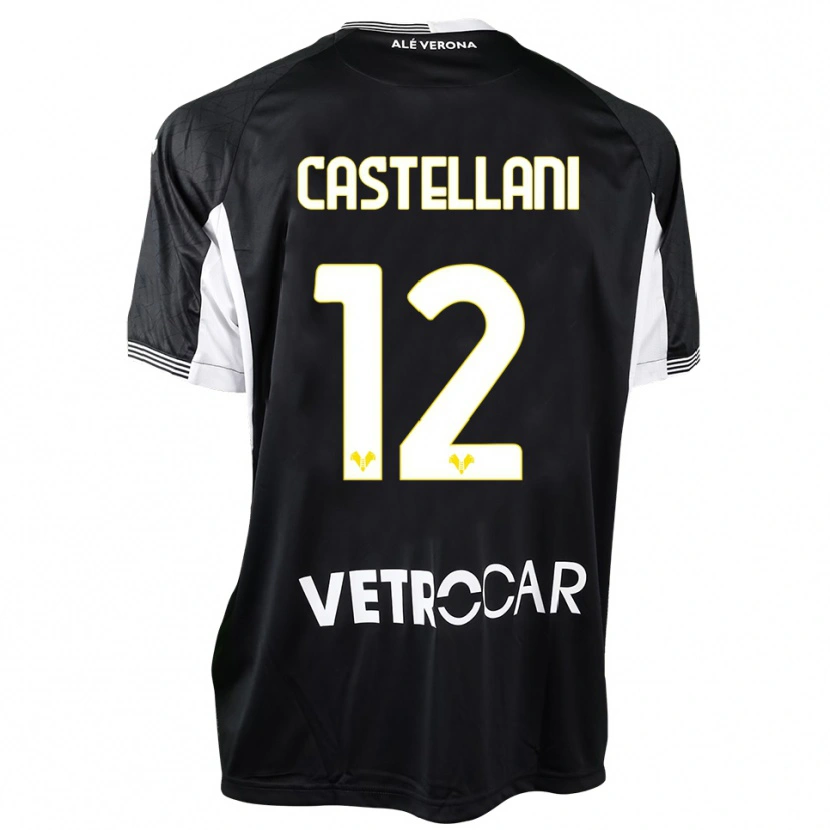 Danxen Uomo Zeno Castellani #12 Maglia Gara Portiere Nero Bianco 2025/26 Maglietta
