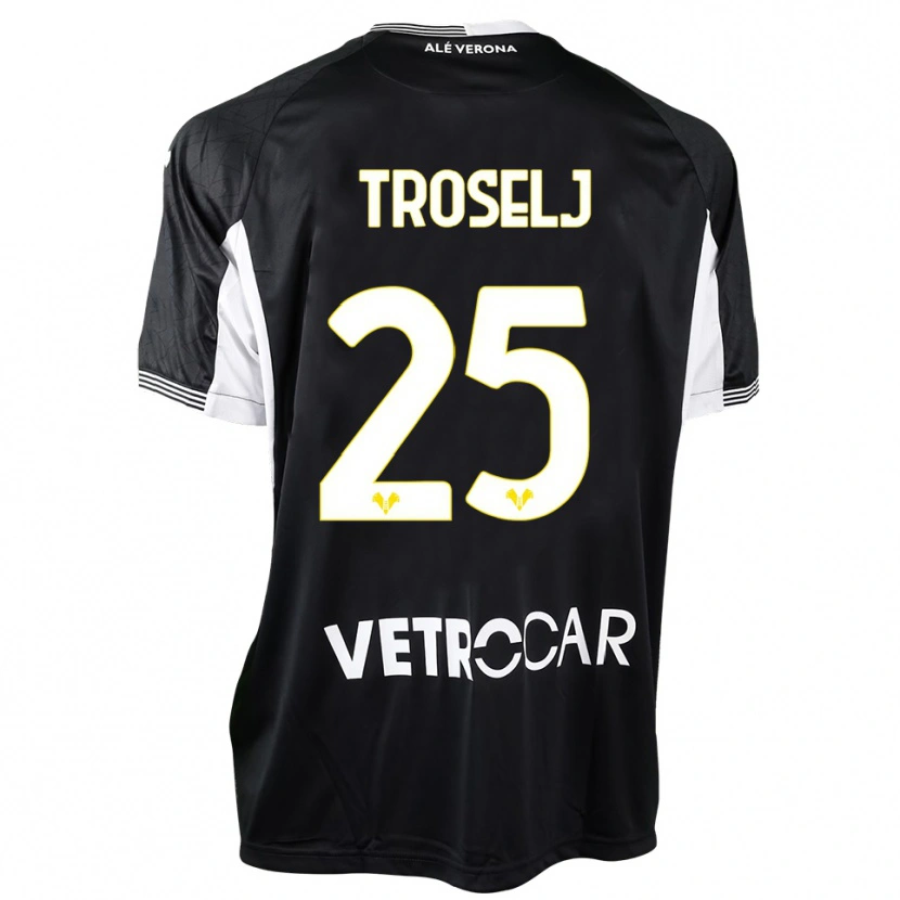 Danxen Uomo Ethan Troselj #25 Maglia Gara Portiere Nero Bianco 2025/26 Maglietta