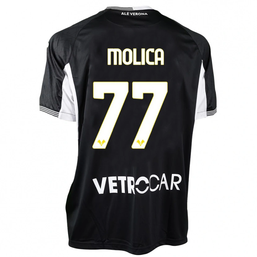 Danxen Uomo Francesco Molica #77 Maglia Gara Portiere Nero Bianco 2025/26 Maglietta
