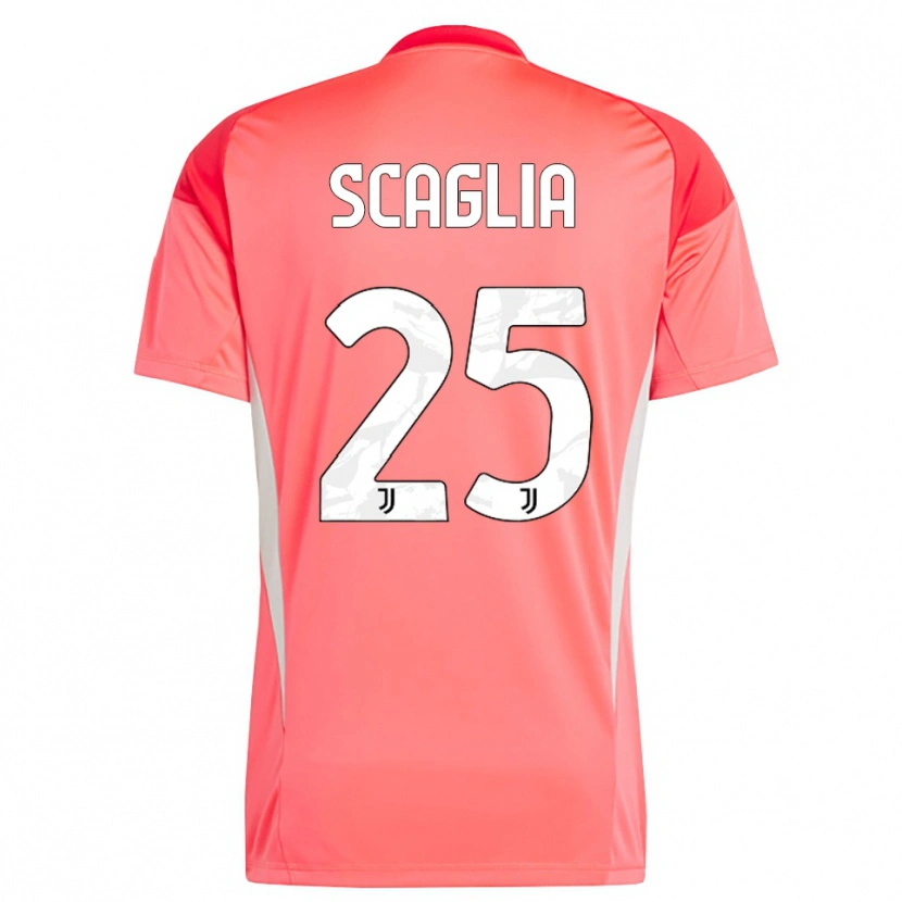 Danxen Uomo Simone Scaglia #25 Maglia Gara Portiere Rosso Arancione 2025/26 Maglietta