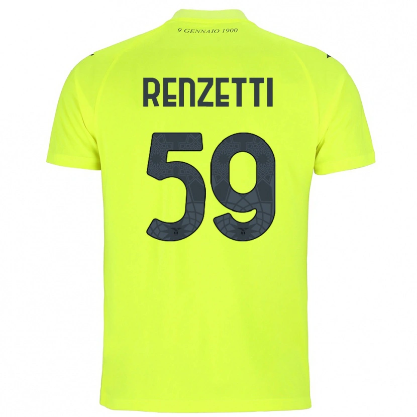 Danxen Uomo Davide Renzetti #59 Maglia Gara Portiere Verde Fluorescente 2025/26 Maglietta