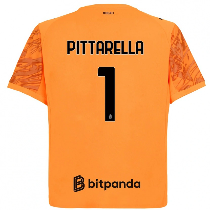 Danxen Uomo Matteo Pittarella #1 Maglia Gara Portiere Arancione Giallo Nero 2025/26 Maglietta