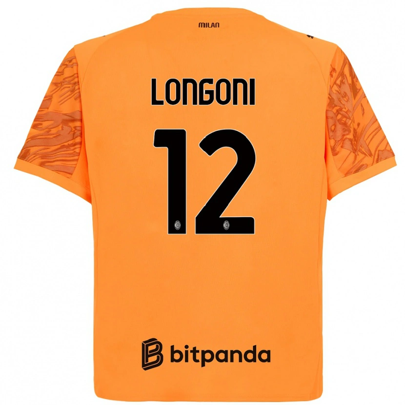 Danxen Uomo Alessandro Longoni #12 Maglia Gara Portiere Arancione Giallo Nero 2025/26 Maglietta
