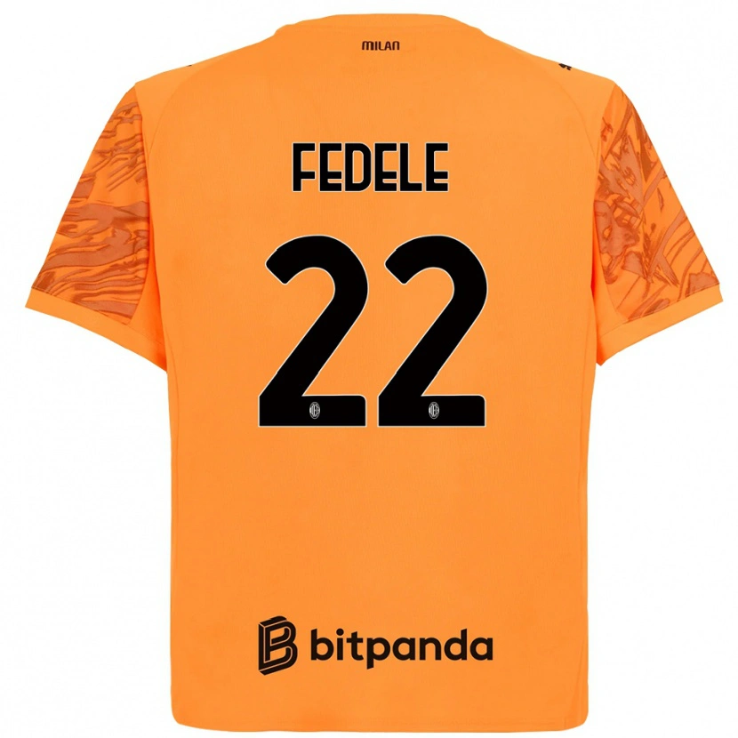 Danxen Uomo Noemi Fedele #22 Maglia Gara Portiere Arancione Giallo Nero 2025/26 Maglietta