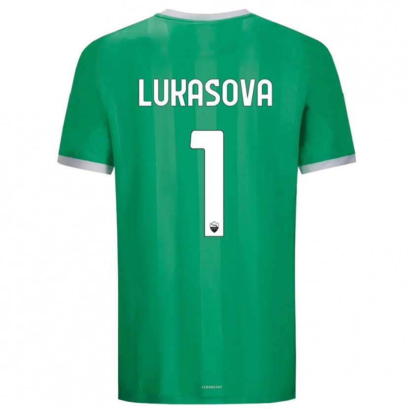 Danxen Uomo Olivie Lukášová #1 Maglia Gara Portiere Verde Bianco 2025/26 Maglietta