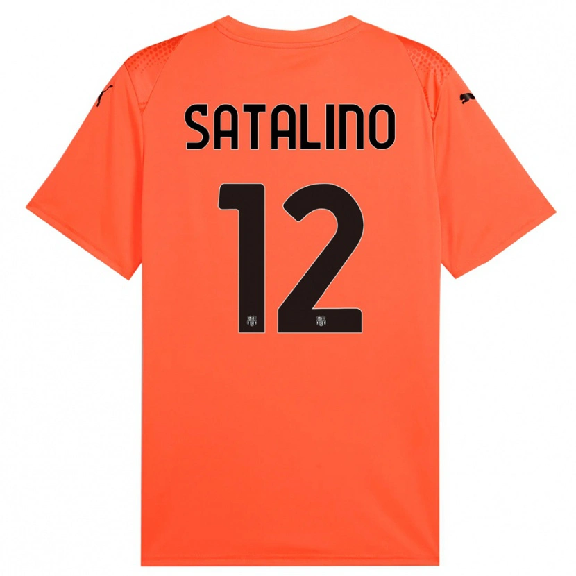 Danxen Uomo Giacomo Satalino #12 Maglia Gara Portiere Arancione Nero 2025/26 Maglietta