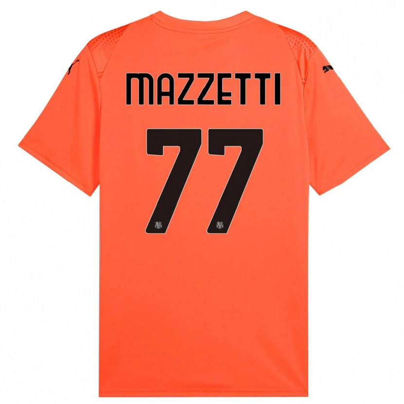 Danxen Uomo Riccardo Mazzetti #77 Maglia Gara Portiere Arancione Nero 2025/26 Maglietta