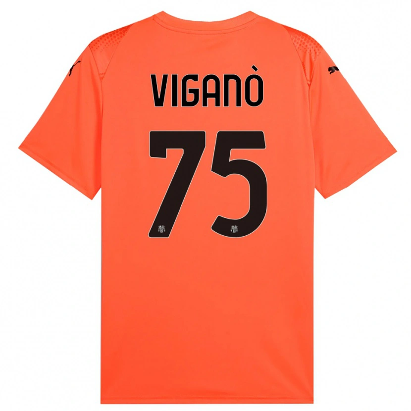 Danxen Uomo Lorenzo Viganò #75 Maglia Gara Portiere Arancione Nero 2025/26 Maglietta