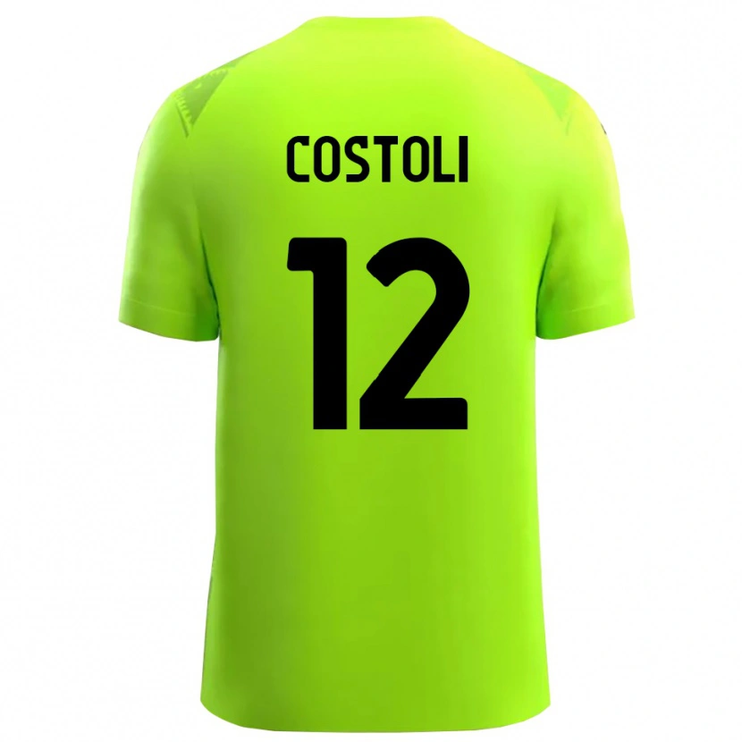 Danxen Uomo Luca Costoli #12 Maglia Gara Portiere Verde Prato Nero 2025/26 Maglietta