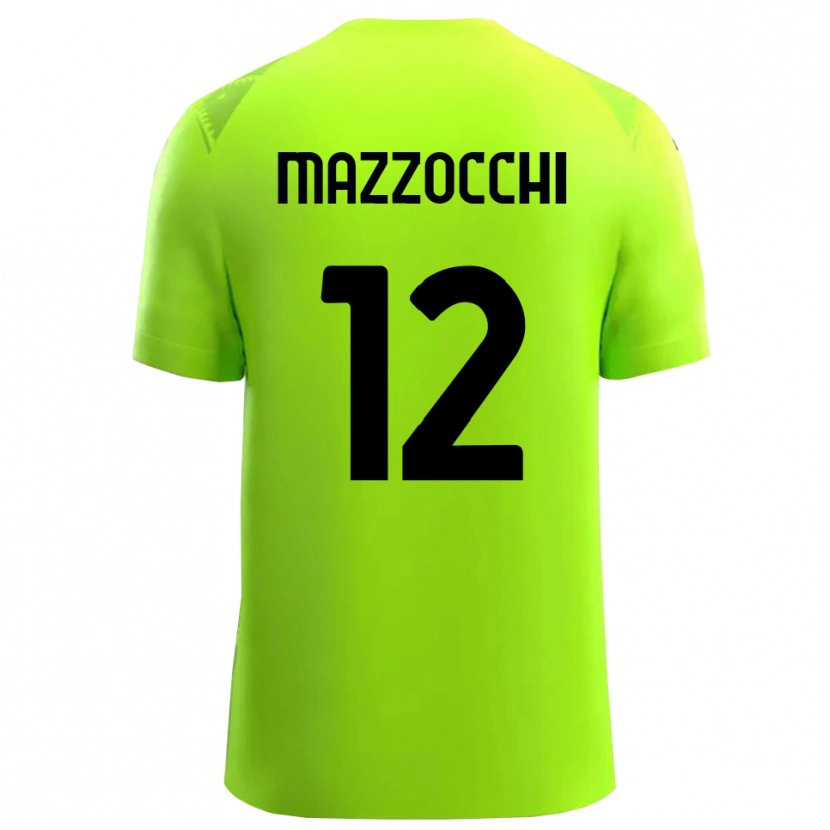 Danxen Uomo Alessandro Mazzocchi #12 Maglia Gara Portiere Verde Prato Nero 2025/26 Maglietta