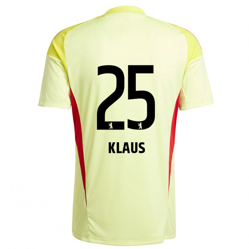 Danxen Uomo Carl Klaus #25 Maglia Gara Portiere Giallo Chiaro Nero 2025/26 Maglietta