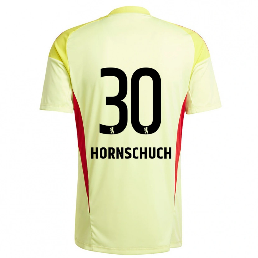 Danxen Uomo Sarah Hornschuch #30 Maglia Gara Portiere Giallo Chiaro Nero 2025/26 Maglietta